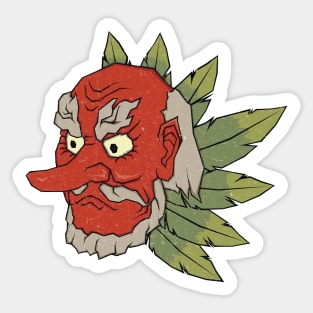 Tengu with Feather (Dust effect) Sticker